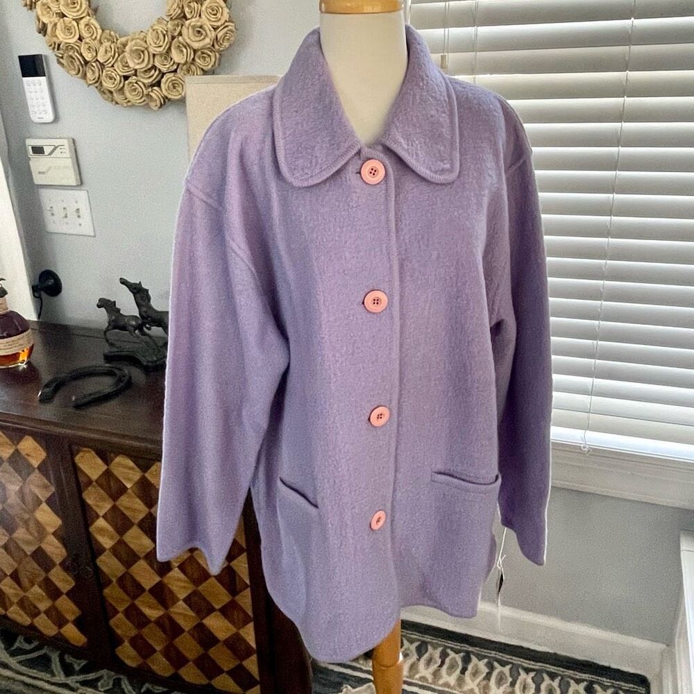 Bernardo Purple Boucle Peacoat